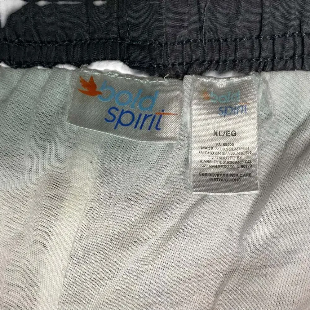 Bold Spirit Black Track Pants XL Lightweight Athletic Joggers